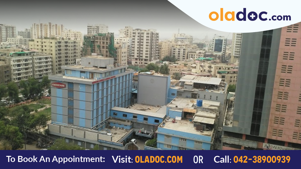 Complete Building Structure of Medicare Cardiac and General Hospital Karachi